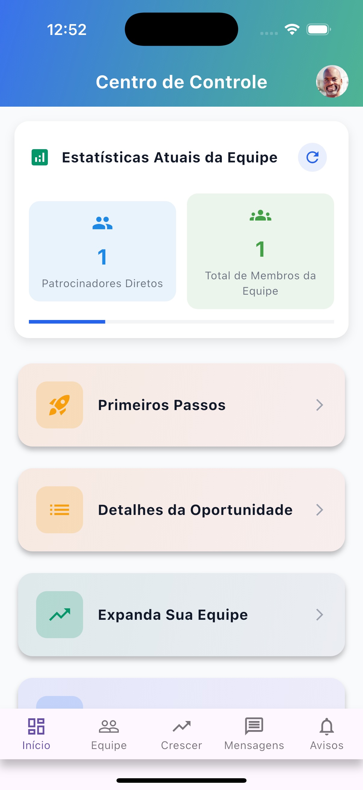Rastreie toda a sua rede em tempo real - patrocinadores diretos e crescimento total da equipe de relance