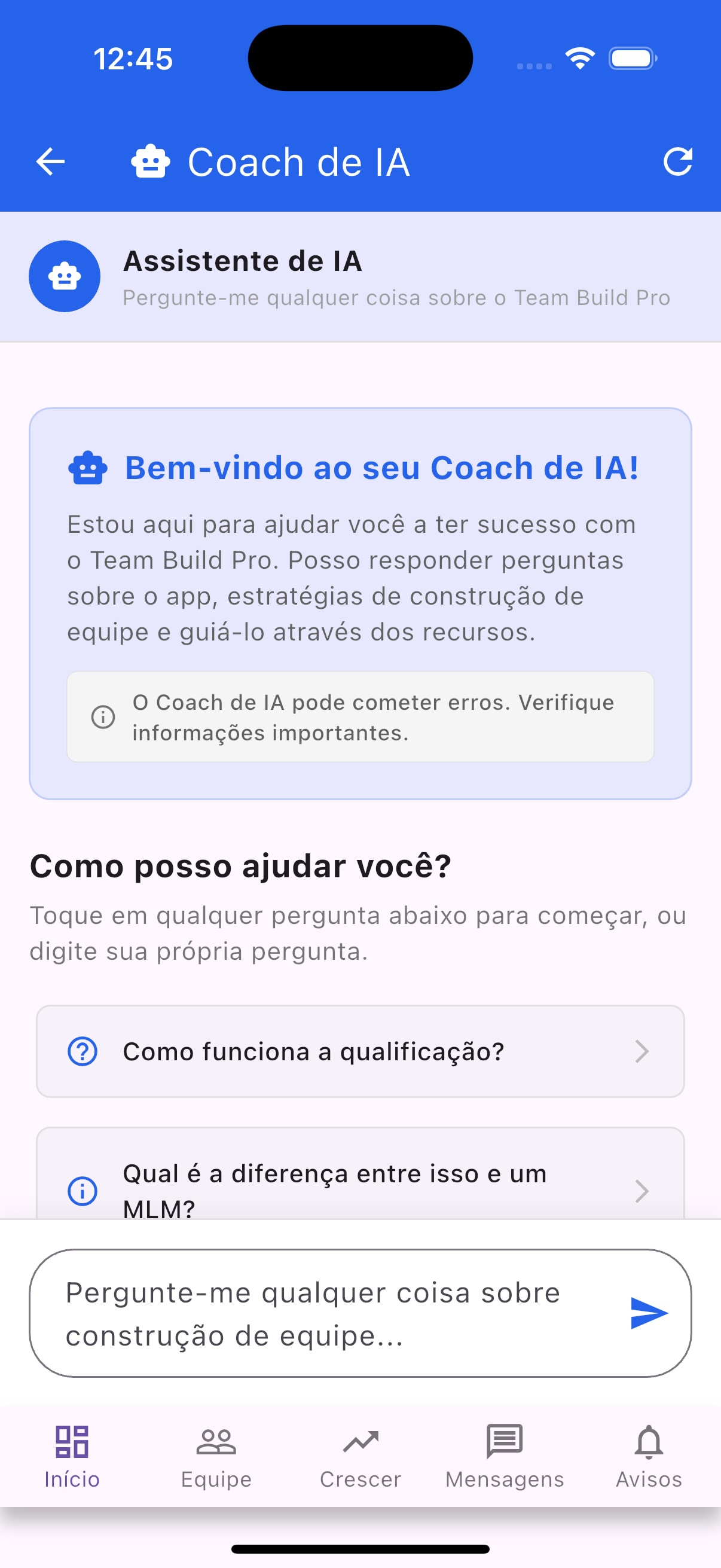 Sistema de recrutamento IA 24/7 responde perguntas sobre qualificação, compensação e construção de equipe